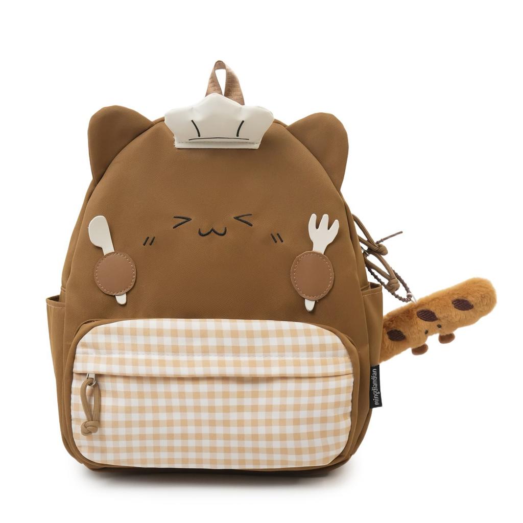 Schoolbag Korean Version Versatile Soft Cute Girl Small Backpack Female Ins Japanese Cute Cartoon Kitten Travel Bag Student Backpack