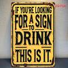 [2D Flat] 1pc Vintage Drinking Tips Metal Sign, 12x8 Inch - High-Definition Print with Humorous Quotes, Rustic Iron Wall Decor