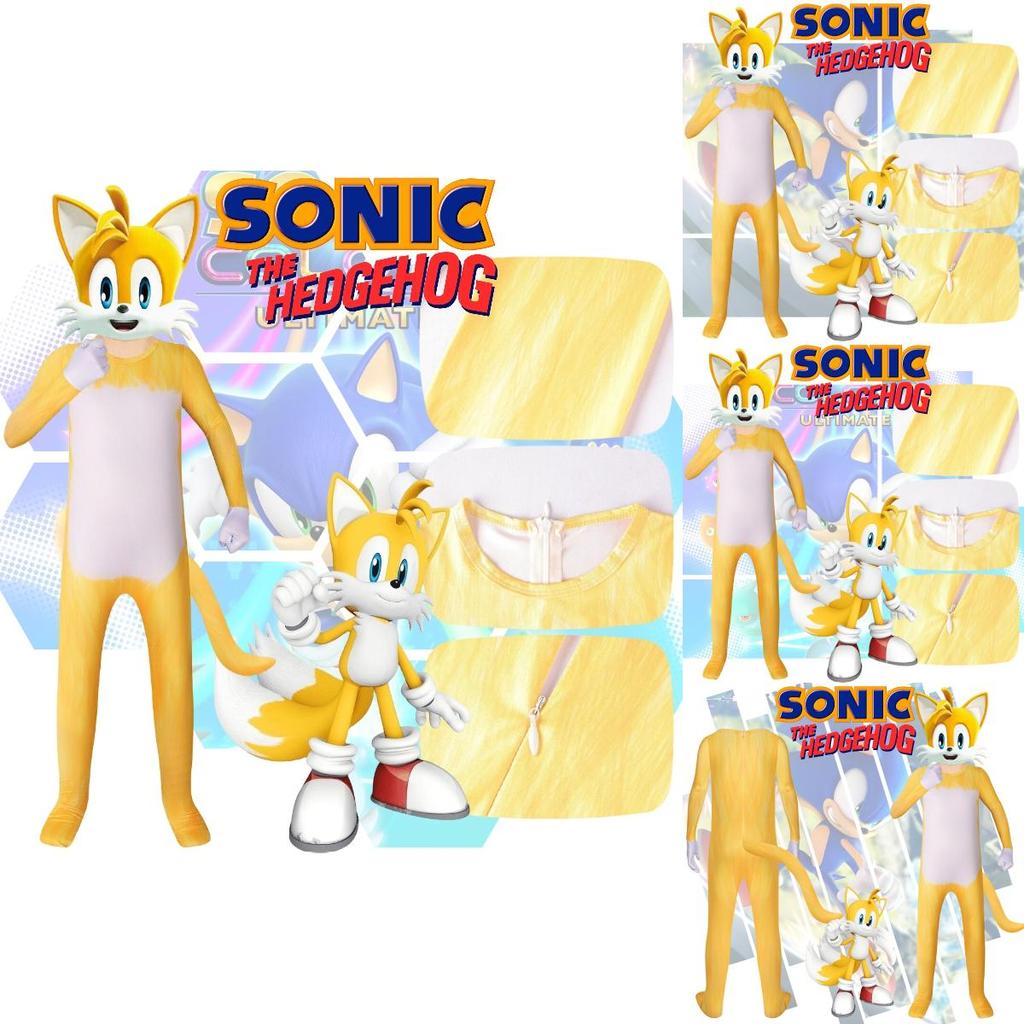 Tenue Cosplay Pour Enfants Thème Renard Sonic Style Européen Et Américain Tissu Doux Soie de Lait
