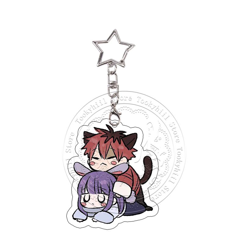 Chibi Sousou No Frieren Acryl Schlüsselanhänger Fern Stark Exquisite Schultaschen Dekoration Anime Cartoon Zubehör Anhänger Schlüsselanhänger Geschenk