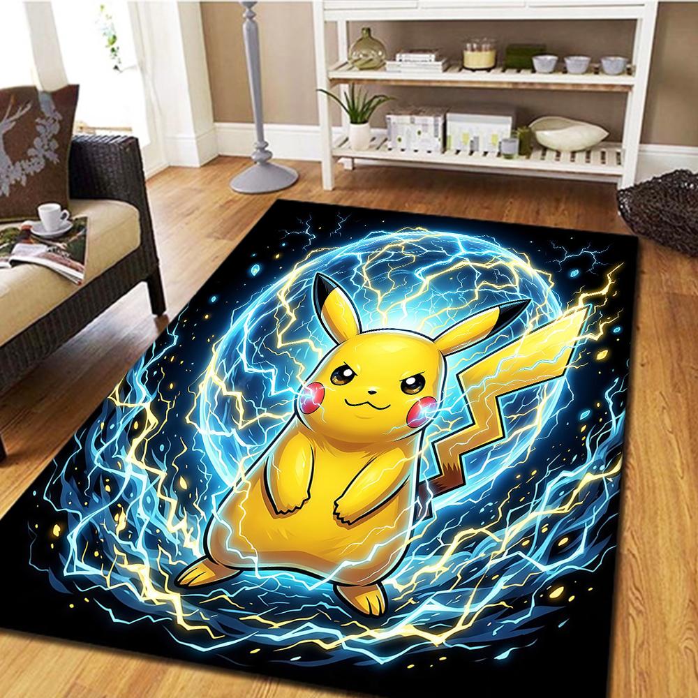 

Pikachu Cartoon Digital Print Carpet, Living Room Floor Mat, Bedroom Decorative Rug, Play Mat -HYQ66 60x90cm