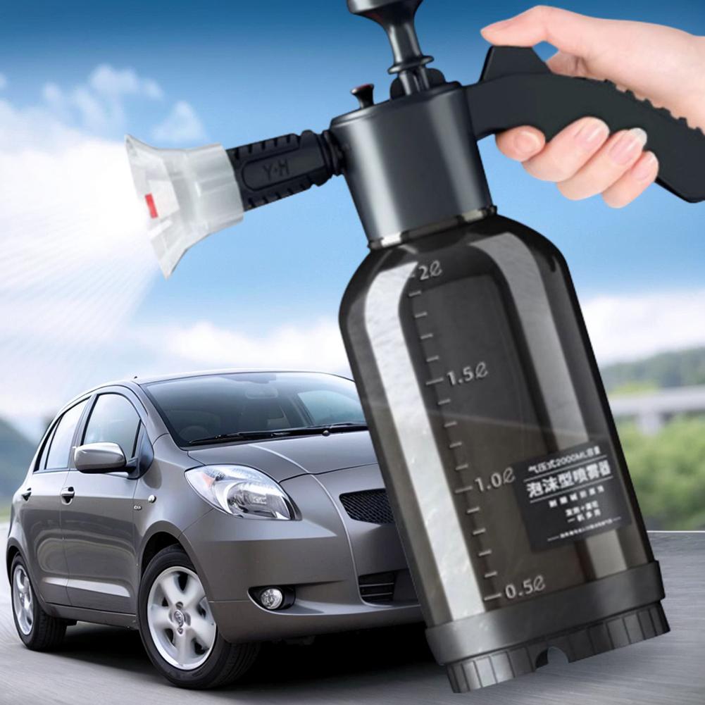 2L Foam Sprayer Car Wash Hand-held Foam Watering Can Air Pressure Sprayer Plastic Disinfection Water Bottle Car Cleaning Tools