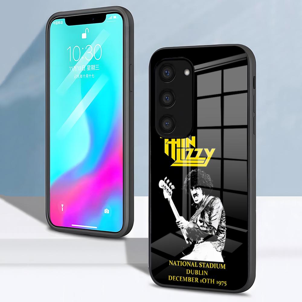 Rock Band T-Thin LizzyS Phone Case For Samsung S26 S25 S24 FE S23 S22 S21 Plus S20 Ultra Note20Ultra Black Glass Cover