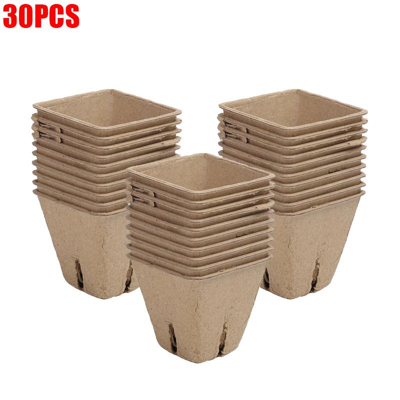 Biodegradable Seedlings Pots Garden Plant Nursery Pot with Drainage Holes Flower Vegetable Seed Starting Trays Gardening Tool