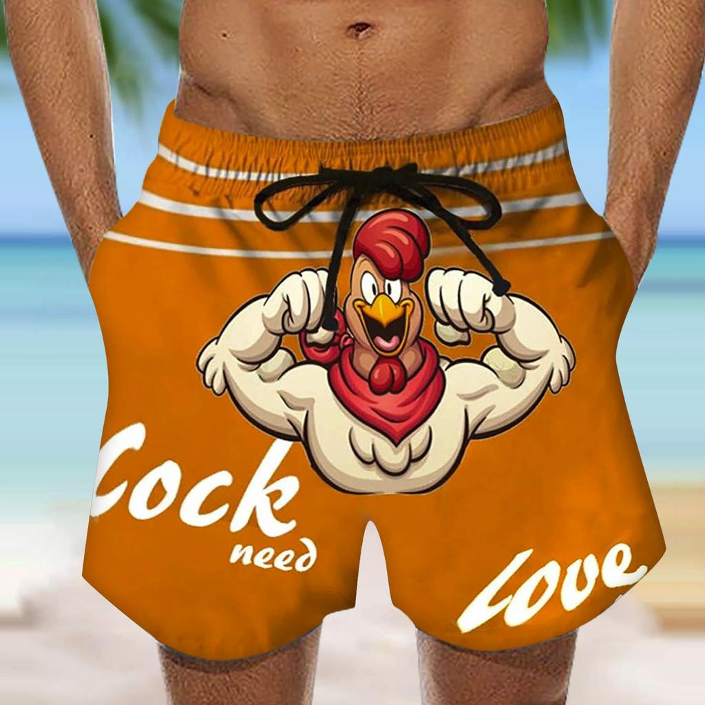 Pánské plavky Quick Dry Beach Surfing Běžecké šortky se stahovací šňůrkou