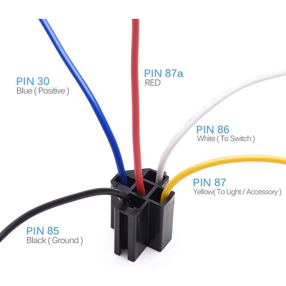 5pcs 12 V/24 V Car Relay Wiring Socket Low Power Consumption Car Cable Relay Socket Automobile Installation Accessories