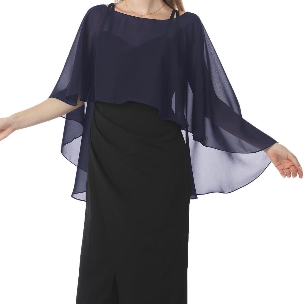 Elegant Women's Chiffon Shawl Dress - Summer Wedding Party Cover-up & Silk Pashmina Scarf