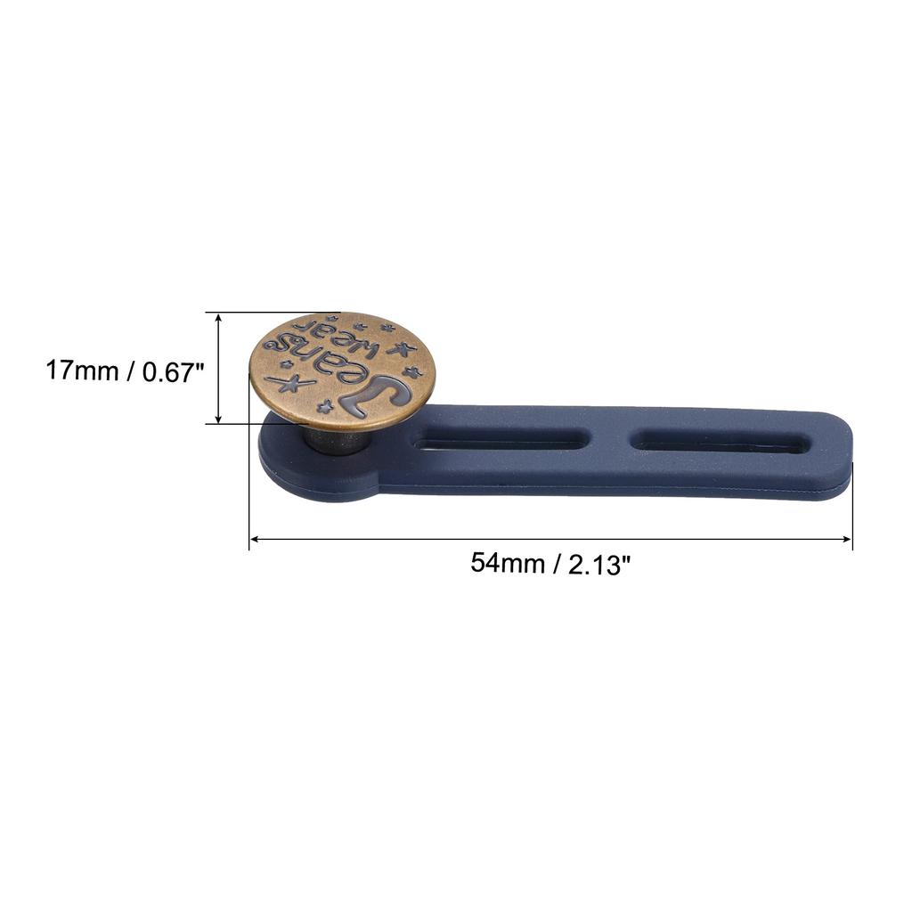 6pcs Button Extenders Adjustment Jeans Waist Buckle Extension Pants Waist Extension No-Sew Extend Buttons for Women Men's 2.13"