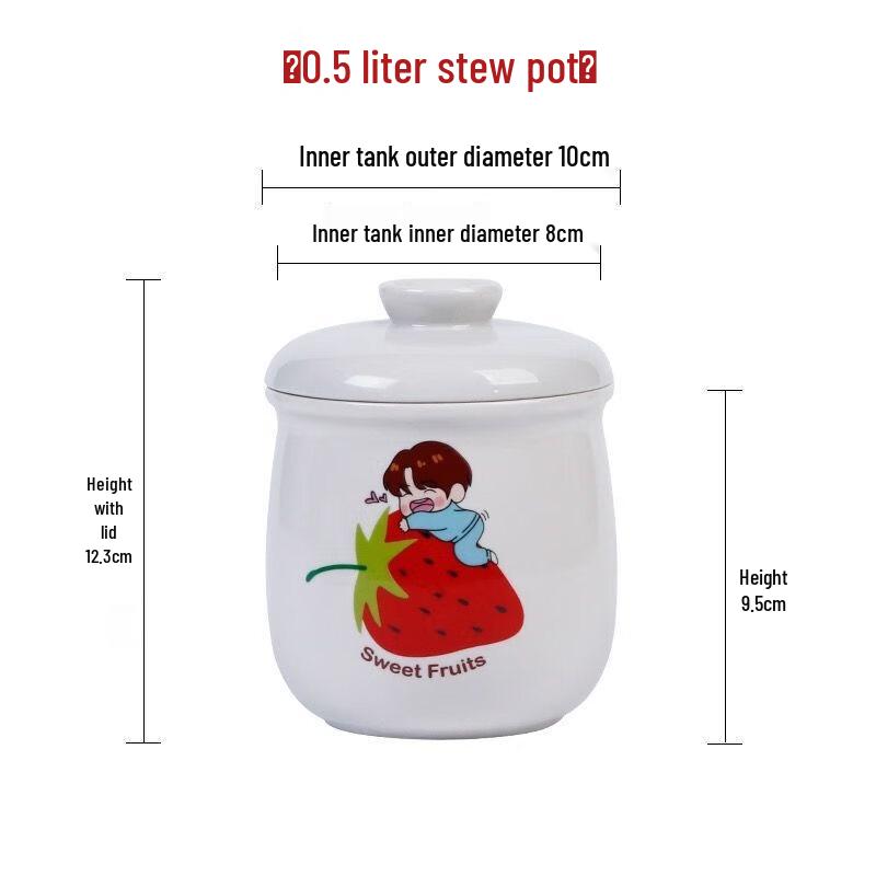 

Wutuo Ceramic Double Boiler Stew Pot