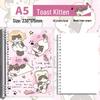 Cute Pet Transparent Soft PVC Binder B5 Notepad Diary with Iron Clip