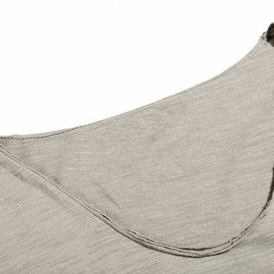 Herre Sommer T-shirt Stor V-hals Tynd Ensfarvet Slim Fit Blød Åndbar Korte Ærmer Mellemlang Strækbar Afslappet Daglig Herre Top