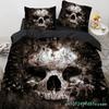 Set Biancheria da Letto Teschio Cappello Nero Misura Queen Set Copripiumino Halloween Stile Moderno Set Biancheria da Letto Camera da Letto Copripiumino Federe