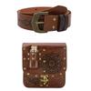 Set of 2pcs Medieval Style Alchemist Bottle Waist Pouch Belt Set For Role Playing Costume Accessories PU Leather