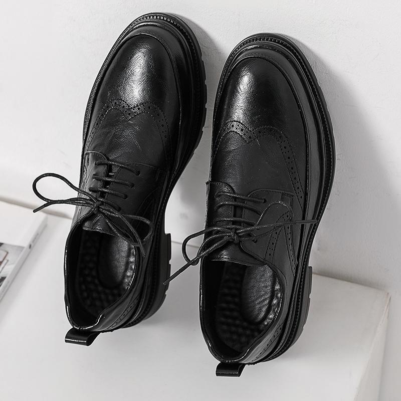 

Модная кожаная повседневная обувь мужские лоферы Роскошный дизайн Слипоны мужские туфли для платья Повседневный стиль Большой размер Хорошая износостойкая подошва 44 чёрный