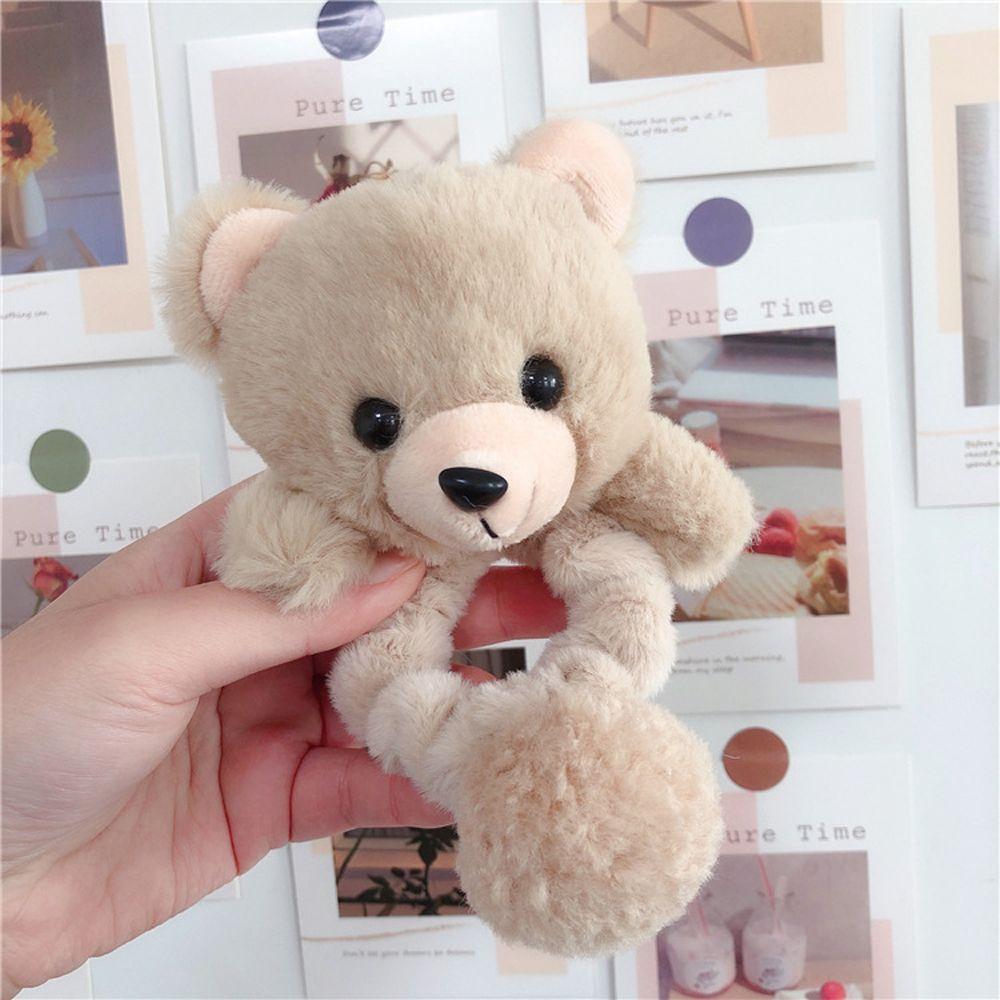 

Заколка для волос Шар Большой Медведь Держатель для хвостика Женские Боковые заколки для волос Плюшевые Скранчи Корейская Резинка для волос F