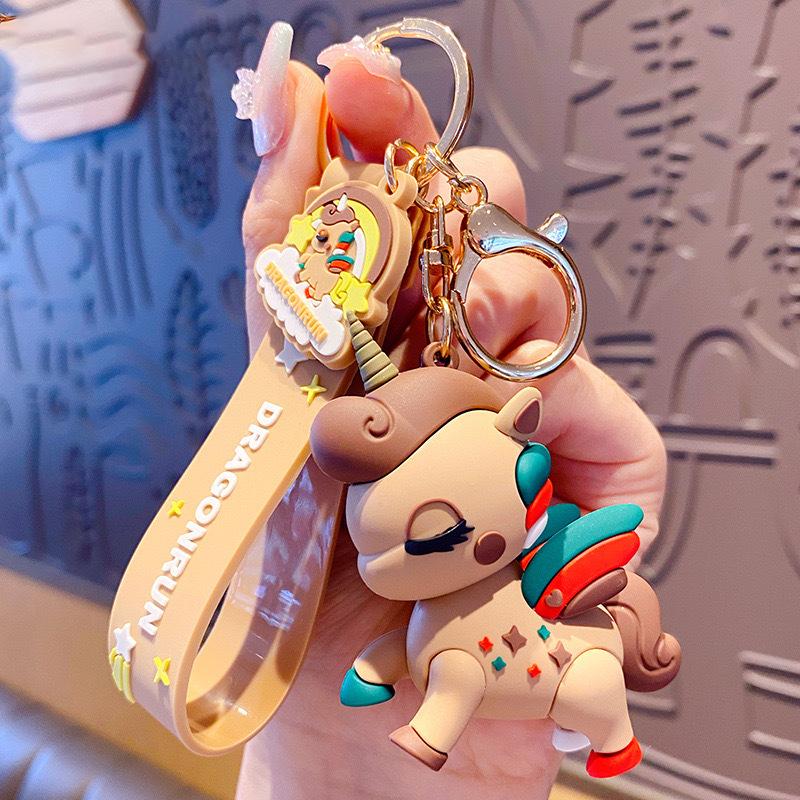 

Милый брелок с подвеской в ​​виде единорога для женщин, сумка, автомобильный брелок для ключей, детский подарок для девочек