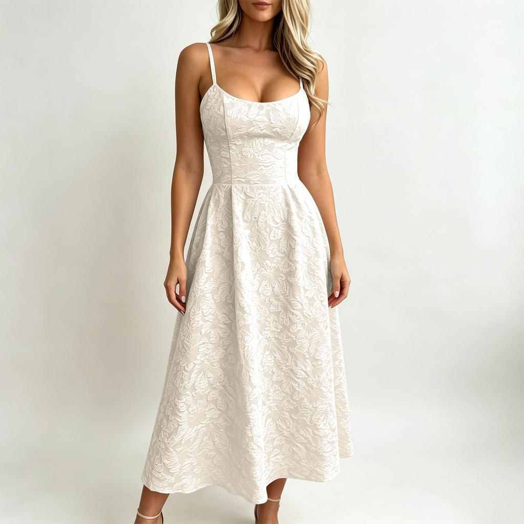 Backless Midi Dress for Women Elegant Sleeveless Sundresses for Women Casual Dresses for Women Vacation Outfits for Women Maxi Dresses for Women