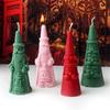 3D Santa Claus Relief Cylindrical Candle Silicone Mold Snowman Reindeer Christmas Tree Silicone Candle Molds Christmas Gift