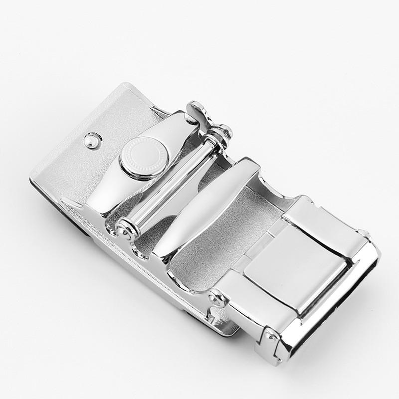 Mens Fashionable 35cm Automatic Buckle Waist Belt Durable Metal Design For Business Casual Or