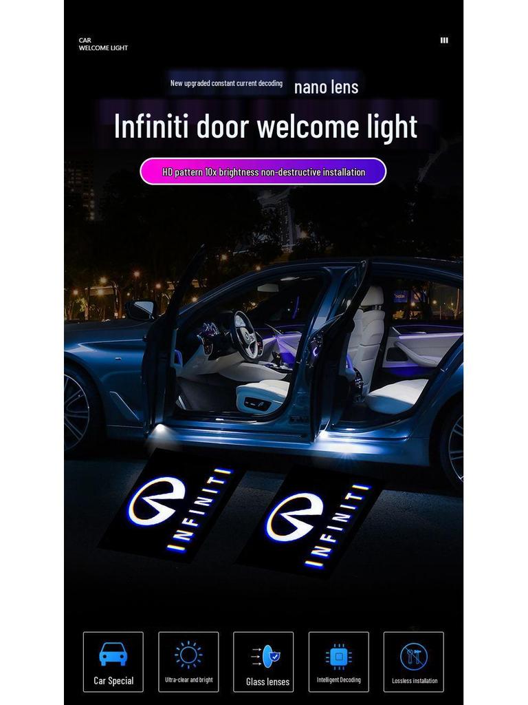 Infiniti Welcome Door Light Laser Projector for Q50L/G25/QX60/Q70L Models Car Interior Decor