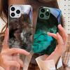 Geometrischer Farbverlauf Für iPhone 16 Pro Max 15 Pro 14 13 12 Mini 11 XS Max XR 7 8 Plus SE 2022 Gehärtetes Glas Handyhülle