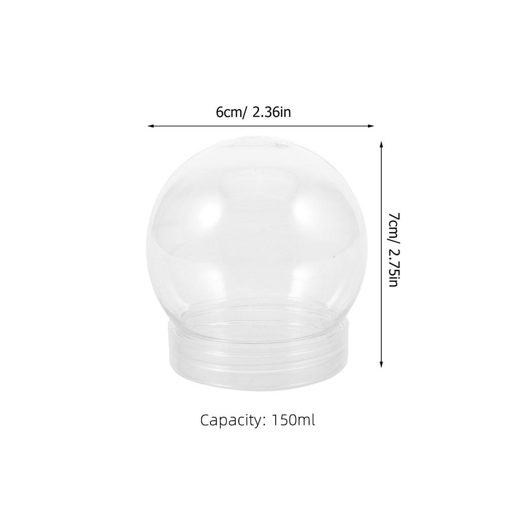 15pcs Snow Globes For Adults Kids Plastic Snow Globe 150ml/300ml Transparent Christmas Balls Halloween Candy Bottles Favor Gifts