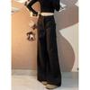 High-End and Stylish Black Suit Pants for Women, Summer 2026 New Model, High-Waisted, Drapey, Slim-Fit, Slightly Flared Wide-Leg Trousers