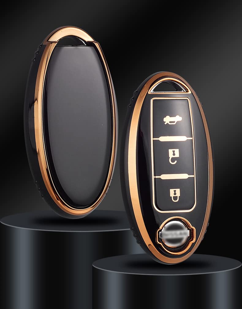 Ontto Nissan Smart Key Case, Key Cover, Keychain, Stylish, Scratch-Resistant, Resistant To Falling, Suitable