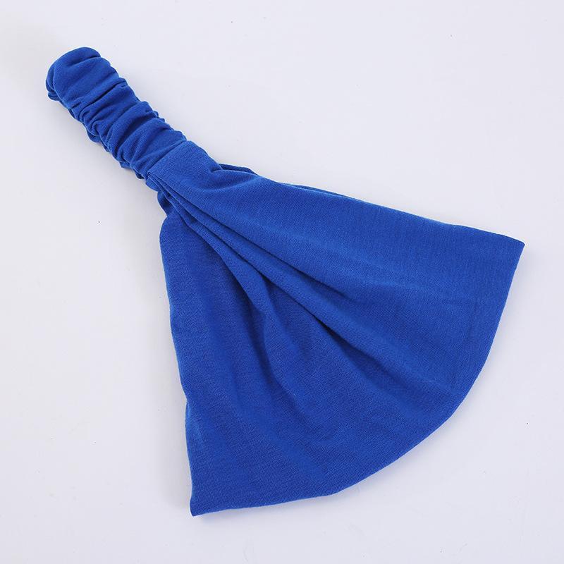 1Pcs Makeup Hair Headwrap Women Cotton Headband Turban Solid Color Elastic Hair Bands Yoga Hairband 2In1 Bandana Hair Accessory