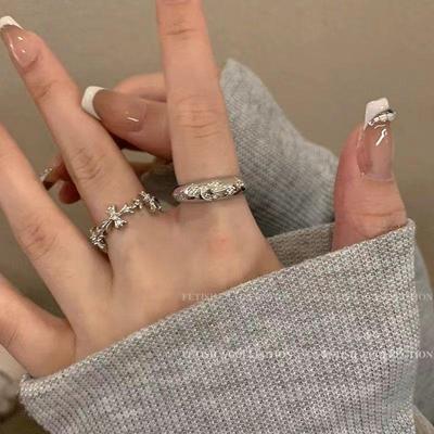 Silver Zircon Cross Ring: Stylish Women's Statement Ring In Elegant Niche Design
