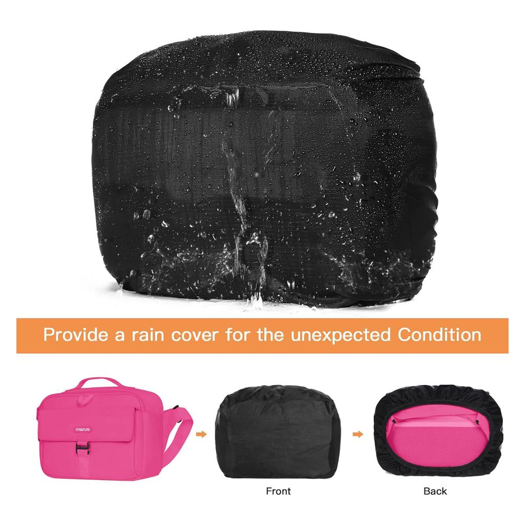 MOSISO Camera Bag for Cameras Compatible with Protective Messenger Bag Compact Crossbody Padded Shoulder Bag with Rain Cover DSLR/SLR/Mirrorless