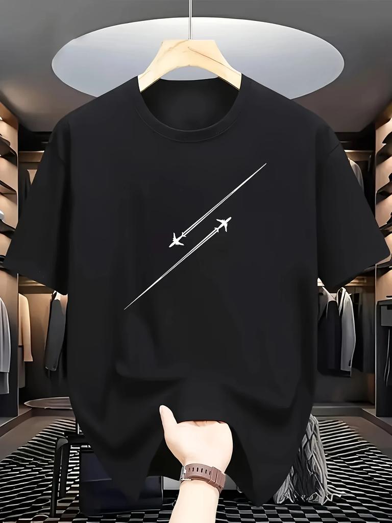 Men's Pattern Printed Moon Astronaut Design Casual Round Neck Summer Style unisex Fashion Summer Clothing | Pattern T-shirt Astr