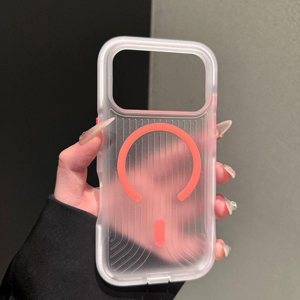 Luminous Magnetic Anti-slip Strip for Apple 17PROMAX iPhone16 Matte Soft Case