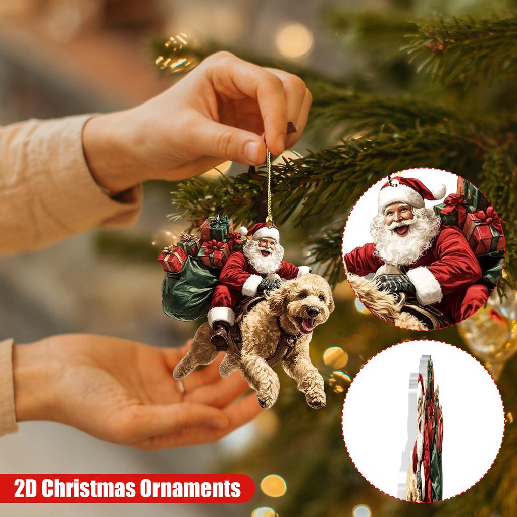 2D Weihnachtsschmuck, Flacher Weihnachtsbaum aus Acryl, Heimdekoration, Anhänger für den Weihnachtsbaum