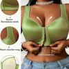 European and American TK front buckle large size gathering sports rimless vest type rimless bra underwear