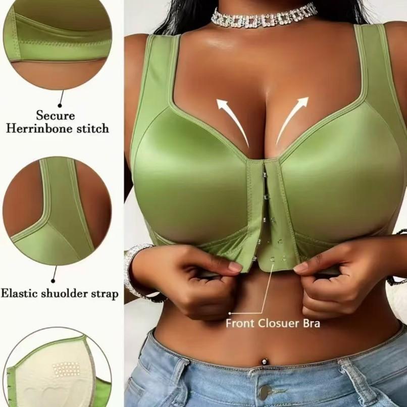European and American TK front buckle large size gathering sports rimless vest type rimless bra underwear