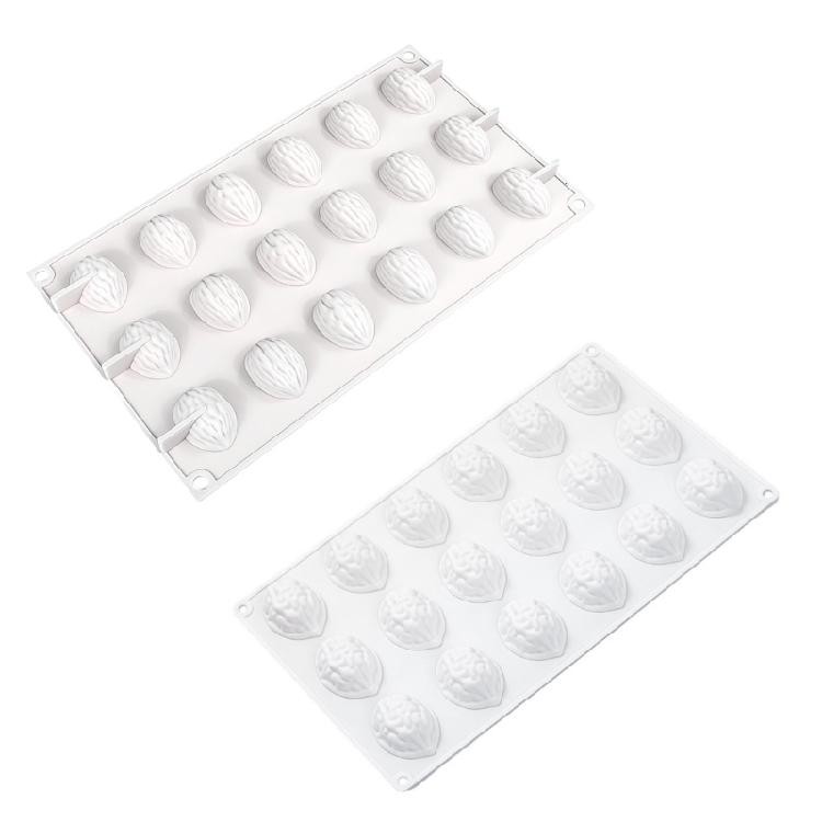 18 Slot Walnuts Silicones Mould Baking Accessories For Homemaking Dessert And Family Gathering Party Sweet Making Supply