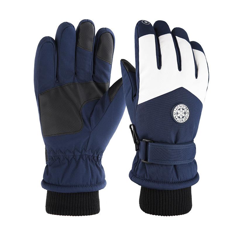 Ski Gloves for Men and Women, Windproof and Splash Proof In Autumn and Winter, Outdoor Motorcycle Riding, Plush and Thick Warm Gloves