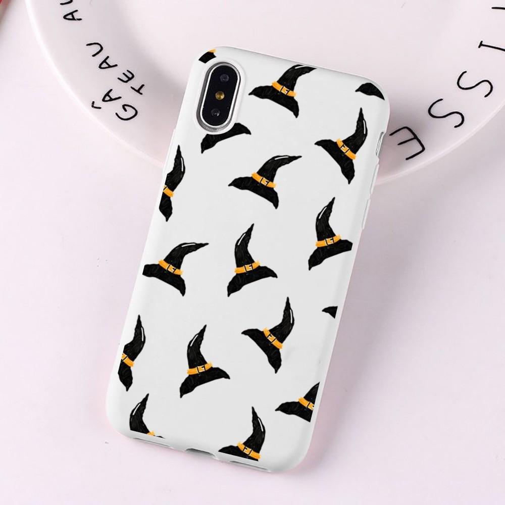 Halloween Mousepad for iPhone 14 11 12 13 Mini Pro Xs Max 8 7 6 6S Plus X XR Solid Candy Color Case