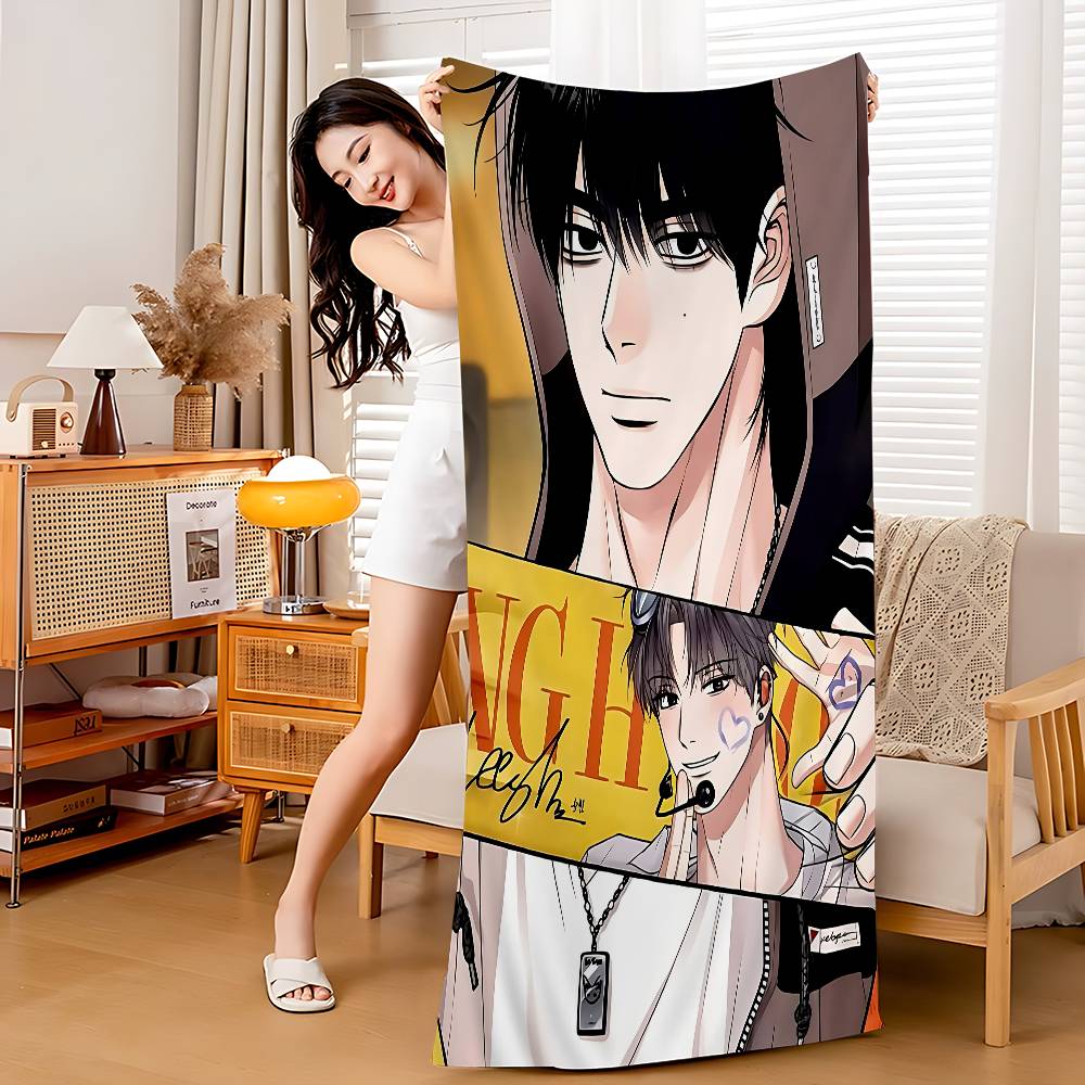 unsleep bl Anime Microfiber Beach Towel Absorbent Quick dry Soft Yoga Swimming Resort Mountain Climbing Towel