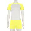Versatile European-American Raglan Color-Block Sports Set: Comfortable Short-Sleeved Top, Solid Color Shorts, and Headband