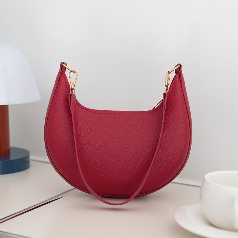 French Style Underarm Crescent Bag, Minimalist Unique Women Shoulder Bag Niche Commute Handbag