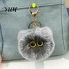 Decorative Plushie Pendant Plush Cat Ball Keychain, Fluffy Kitten Pompom Bag Charm, Keychain with Handbag Decoration Charm Metal Lobster Clasp,
