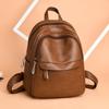 Women's Korean Style Versatile 2025 Large Capacity Soft Leather Backpack