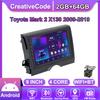 Android Car-Play Car Radio For Toyota Mark 2 X130 2009-2019 Multimedia Player Head Unit Stereo GPS Navigation BT WIFI,2+64GB