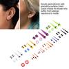 50pcs Ear Stretching Kit Silicone Tunnels Acrylic Tapers Plugs 1.6 To 12mm Mixed Colors Ear Gauges Expander Set