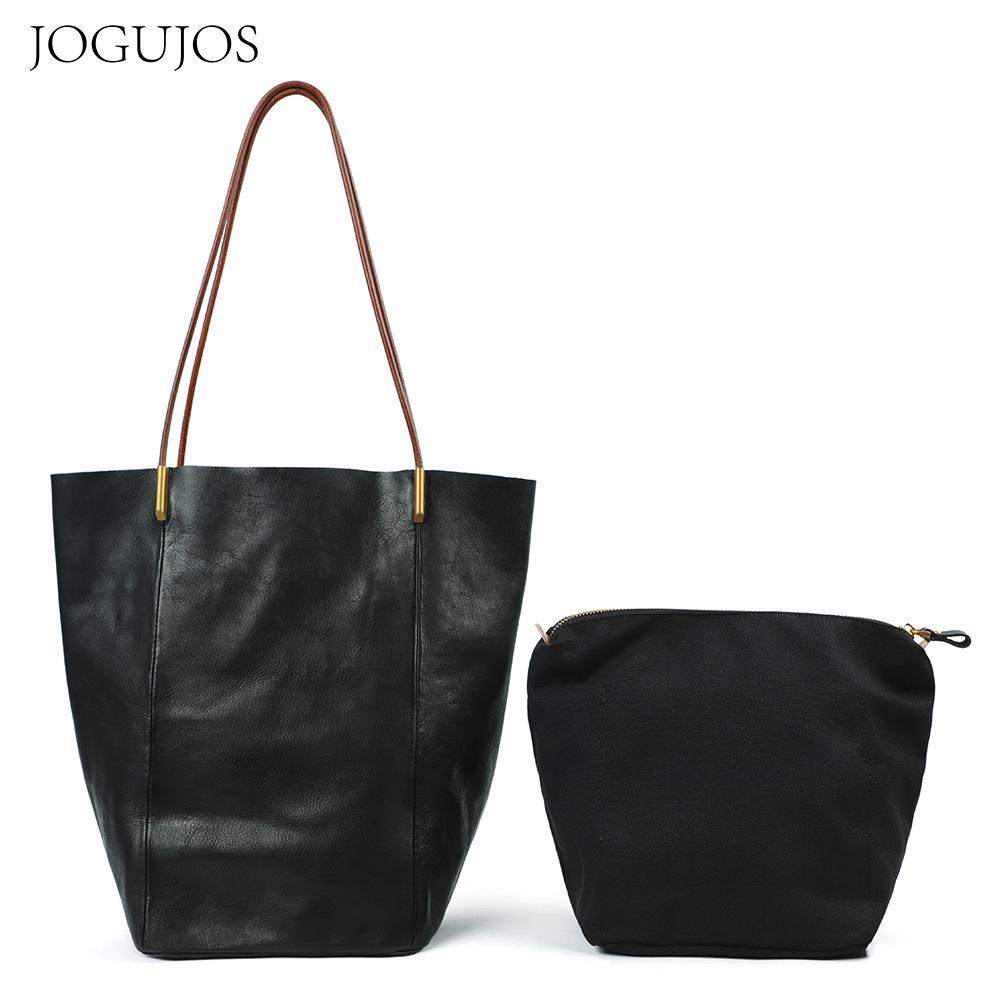 JOGUJOS Women's Genuine Leather Tote & Crossbody Bag - Large Capacity, Versatile, Casual Handbag