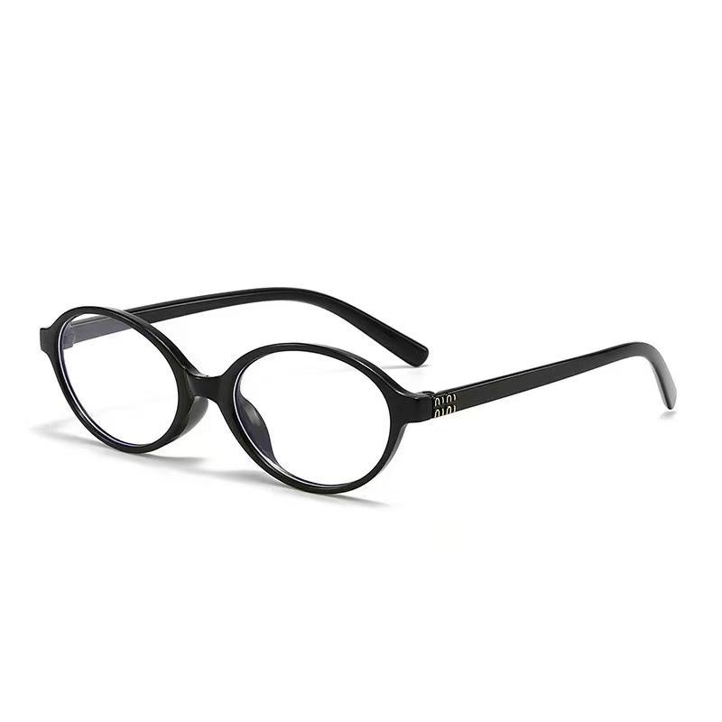 Anti-Blue Light Pigeon Egg Frame Reading Glasses for Seniors with Irregular Metal Design