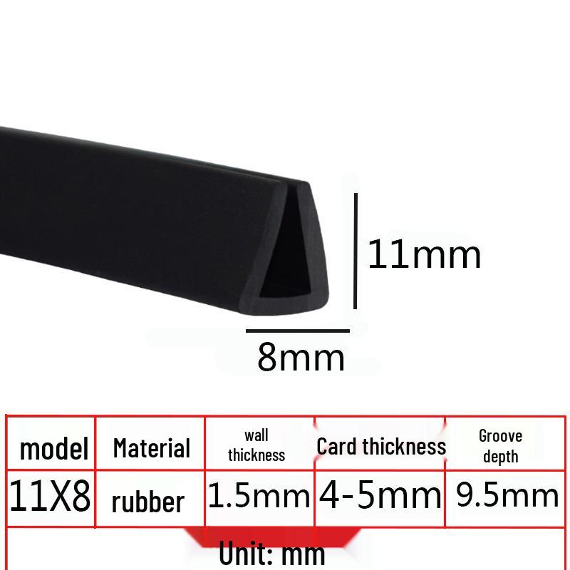 U-Shaped Rubber Anti-Collision Edge Strip for Glass Sealing
