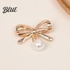 Anti-oxidation Brooch Pin Bow Shape Alloy Lapel Pin with Imitation